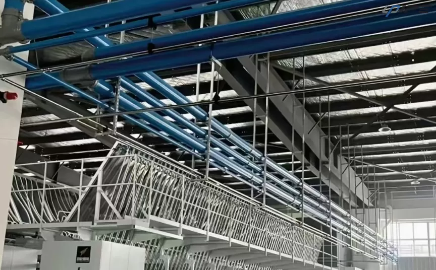 Sistem Paip Aluminium Biru untuk Rangkaian Udara Perindustrian