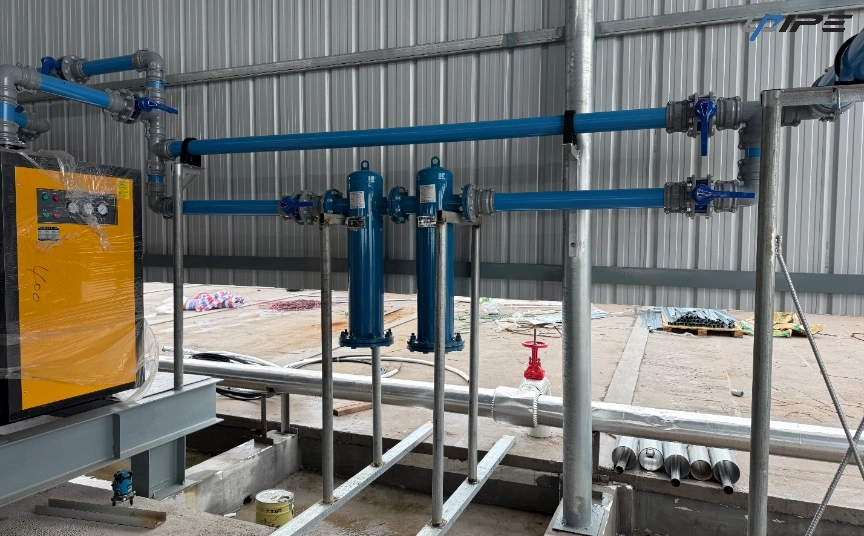 Sistem Paip Udara Mampat Aluminium untuk Barisan Pengeluaran Kilang Tekstil